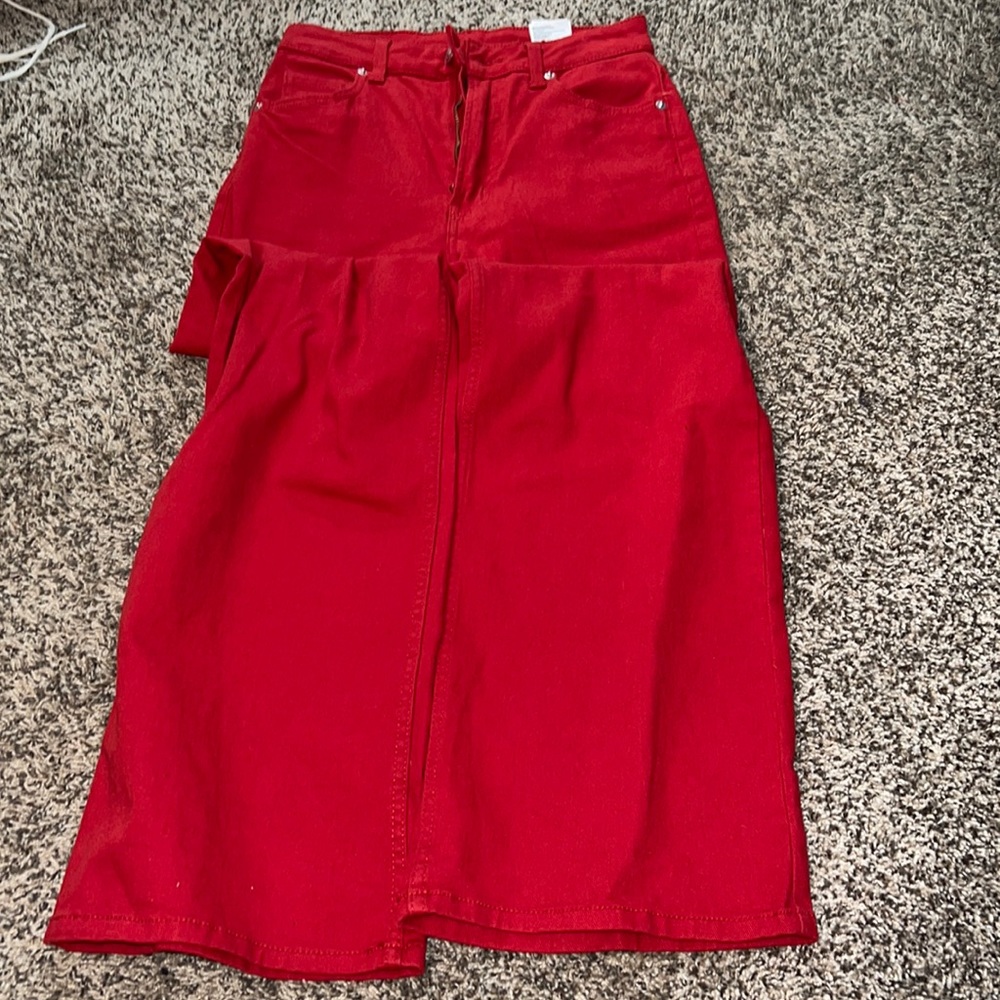 H&M Red Wide Legged Jeans Womens Small